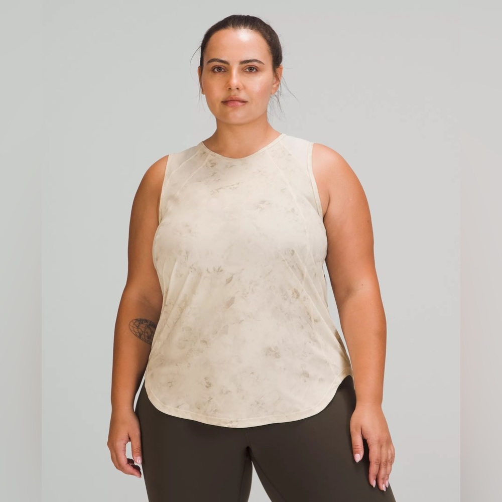 NWT - Lululemon Sculpt Tank Top - Aquila White Opal Multi / White Opal - Size 20